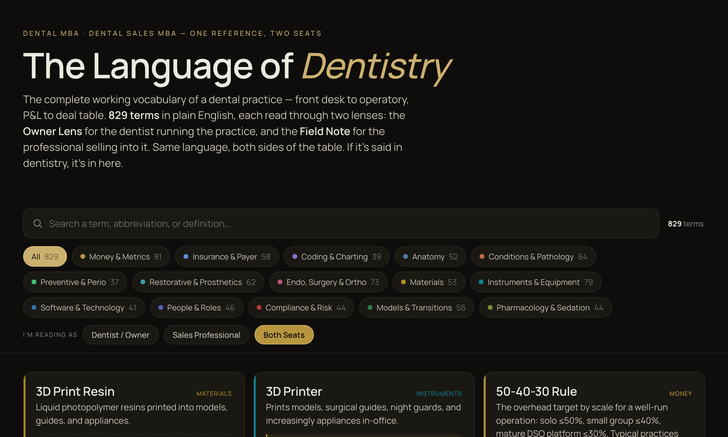 The Language of Dentistry